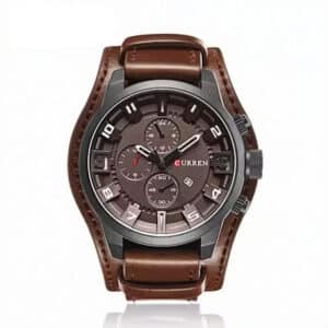 Reloj Curren 8225 Cuff de Cuero Café Dial Chocolate Caballero