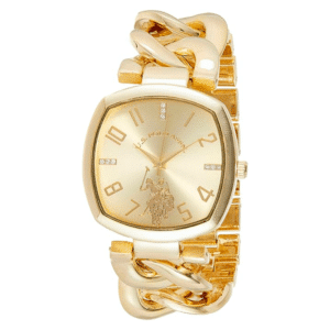 Reloj U.S. Polo Assn. Dorado Cadena para Dama 38mm