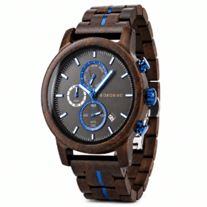 Reloj Bobo Bird GT193 Ébano Azul con Fecha Caballero